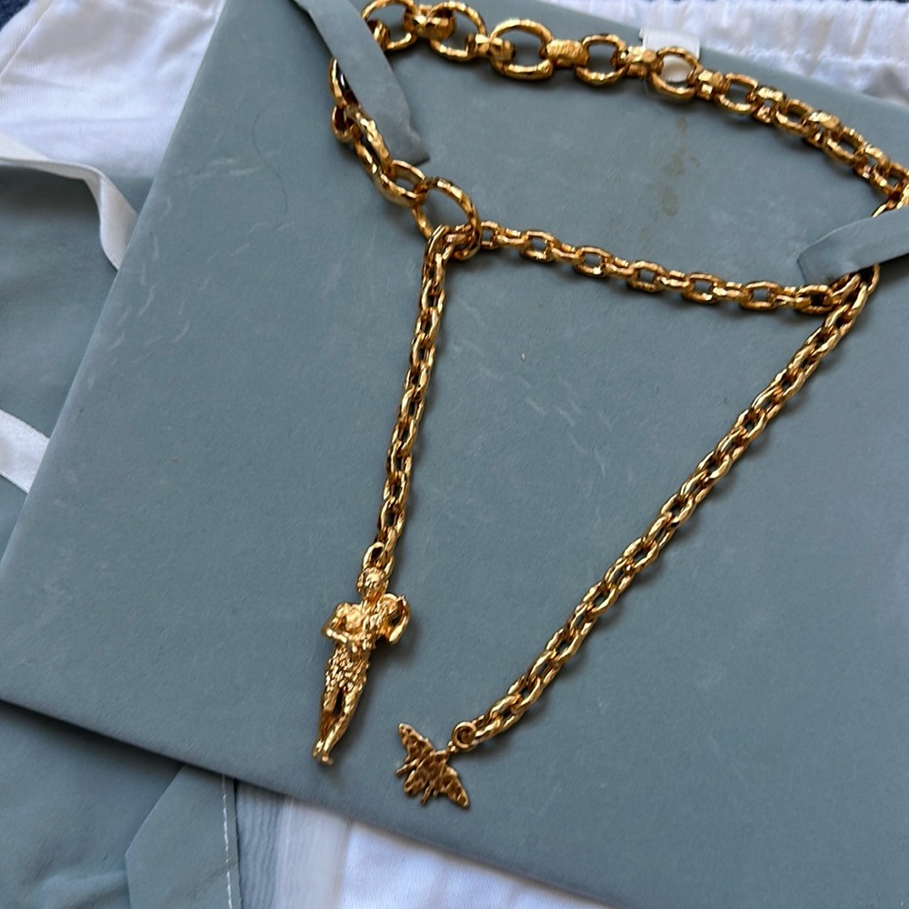 Dior zodia sign gold necklace